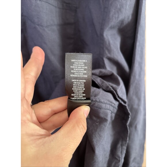 Kenneth Cole Men’s XL Slim Fit Button Down Shirt Navy Blue Dress Casual - Picture 7 of 8